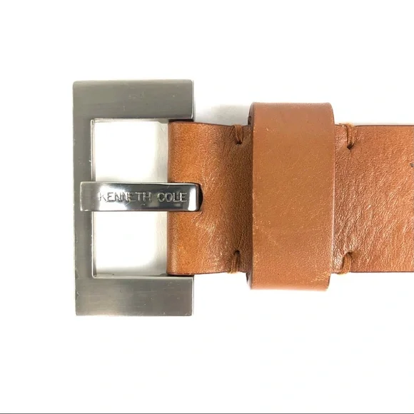 Kenneth Cole Genuine Leather Woven Brown Belt